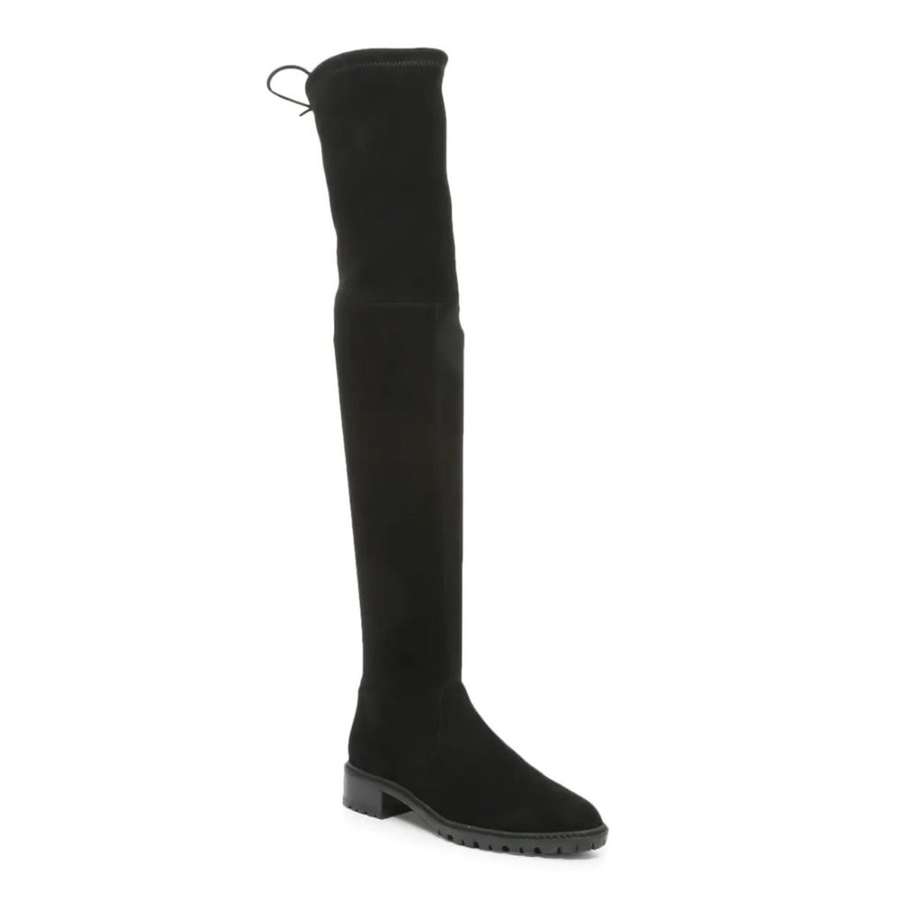Stuart Weitzman City Over The Knee Boot Black Suede Size 8.5 B S4957